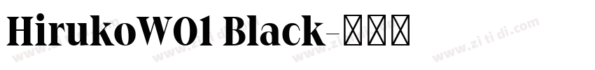 HirukoW01 Black字体转换